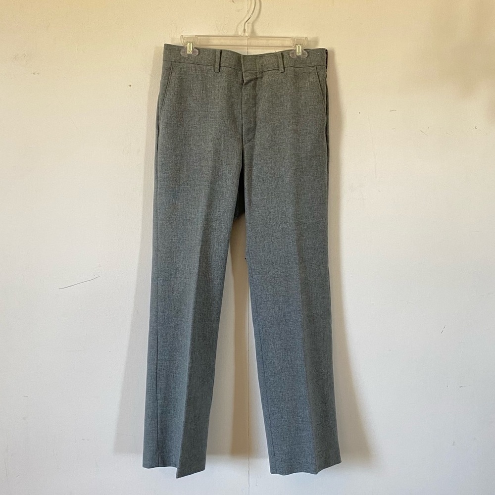 Vintage Pantsuit LEVIS Action Suit Gray Polyester Blazer Slacks Retro Mens 42R - Picture 7 of 10